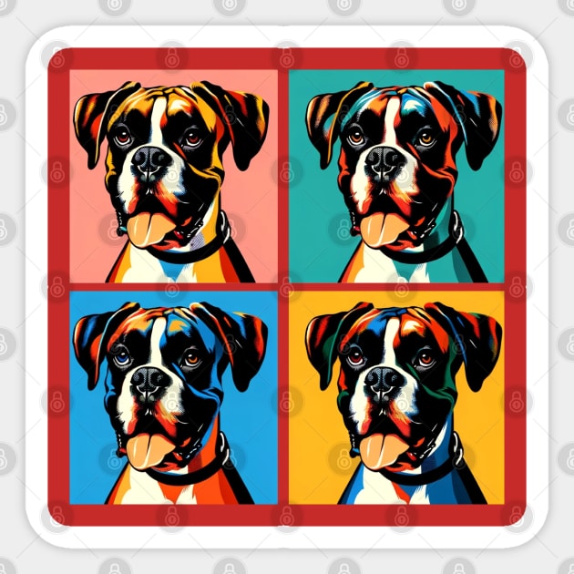 Boxer Pop Art - Dog Lover Gifts Sticker by PawPopArt